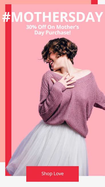 Minimalist Mother's Day Clothing Promotion Ecommerce Story Image预览效果