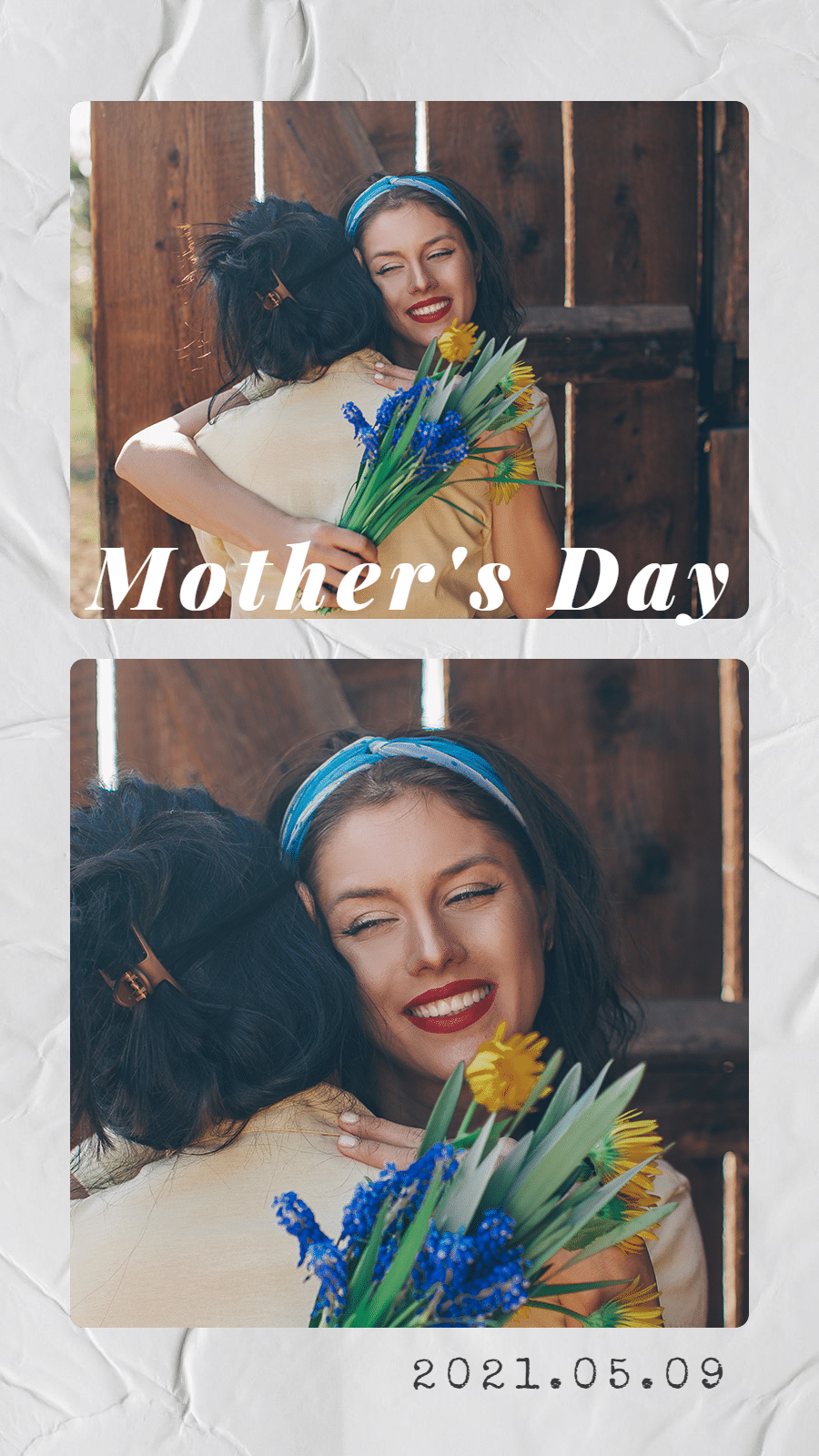 Literary Mother's Day Hug Photos Display Instagram Story预览效果