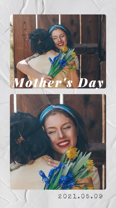 Literary Mother's Day Hug Photos Display Instagram Story