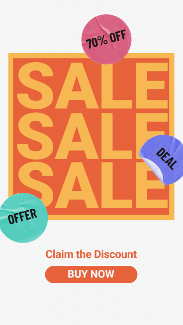 Orange Line Stroke Square Simple Fashion Style Promotion Ecommerce Story预览效果