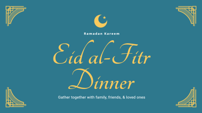 Retro Islam Religion Eid Al Fitr Festival Text Facebook Cover