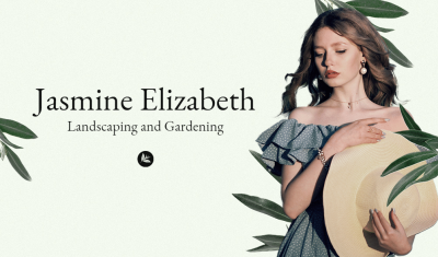 Simple Garden Landscaping Personal Skills Introduction Hat Woman Business Card
