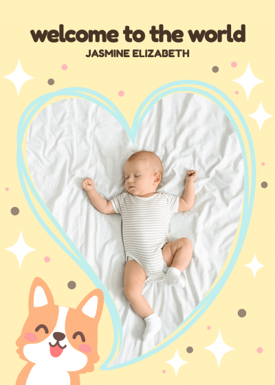 Newborn Baby Blessings and Greeting Card