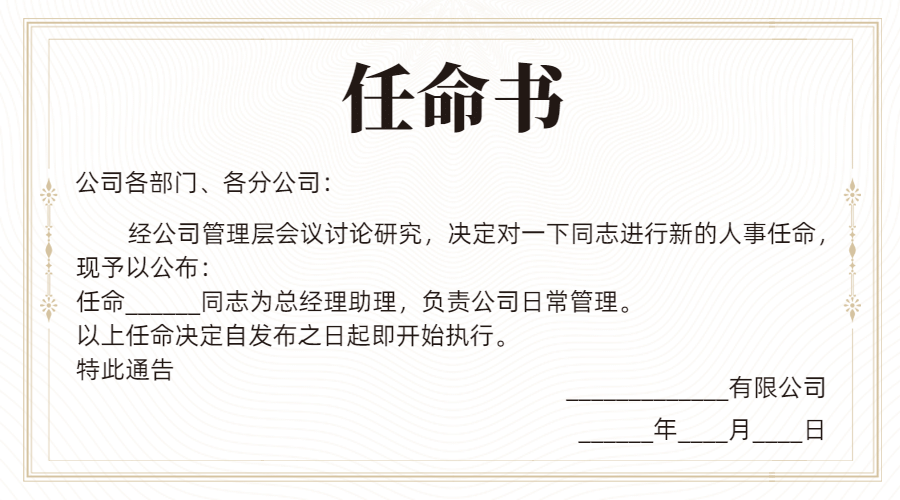 企业商务聘书简约录用通知书预览效果