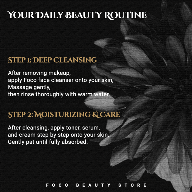 Black Flower Decorate Luxury Face Cream Promotion Ecommerce Product Image预览效果