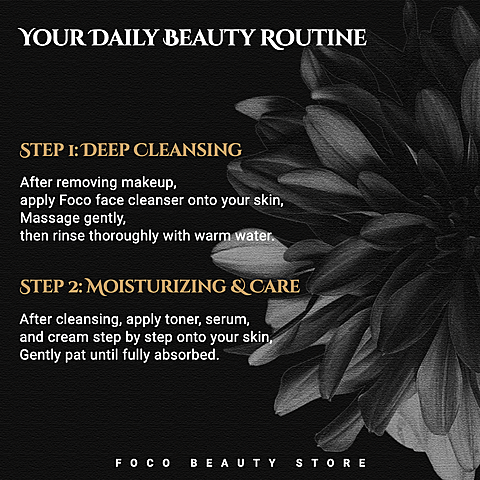 Black Flower Decorate Luxury Face Cream Promotion Ecommerce Product Image