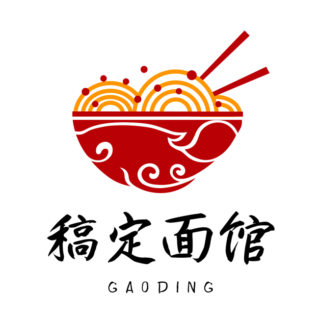 头像Logo面馆餐饮美食手绘创意预览效果