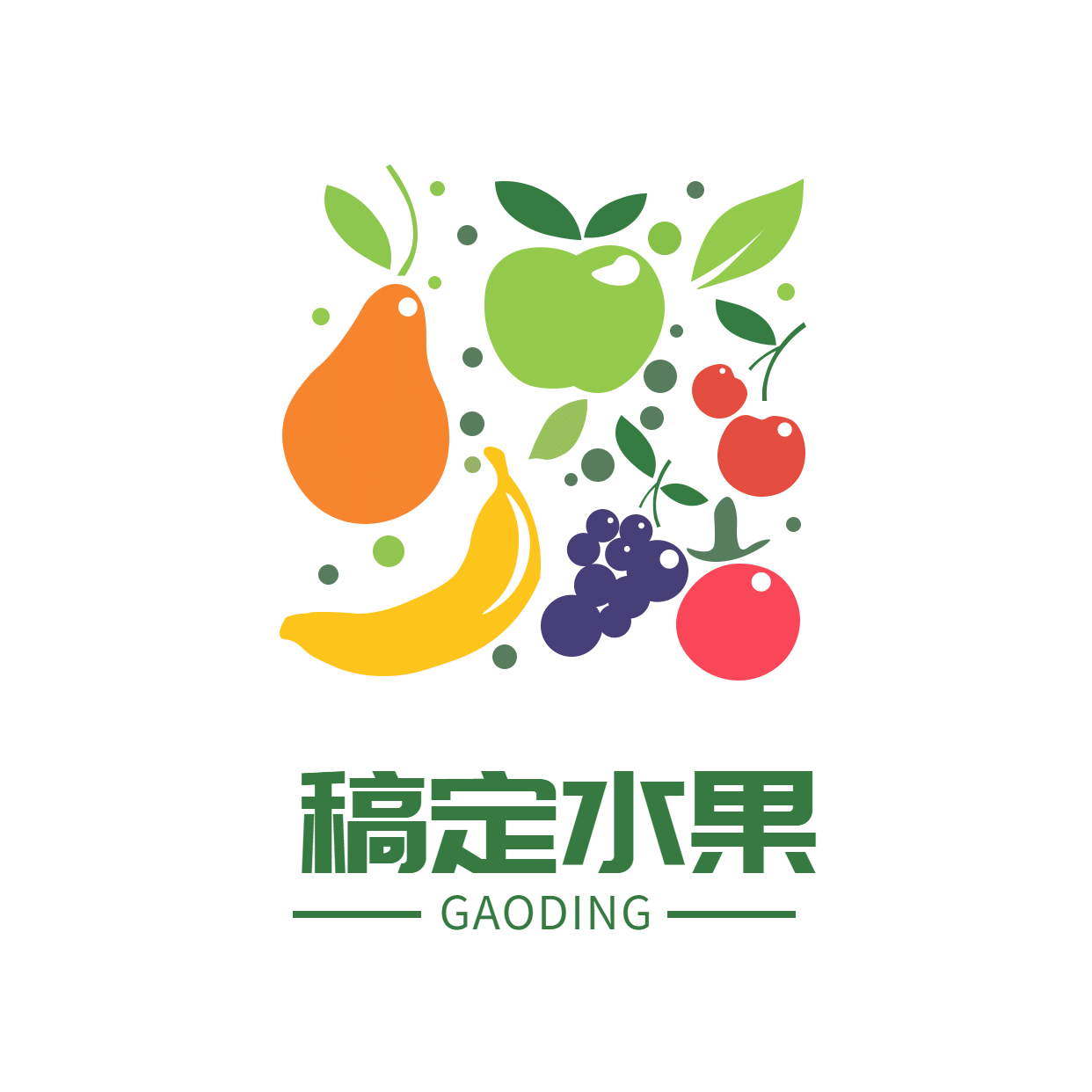 水果店卡通创意头像Logo