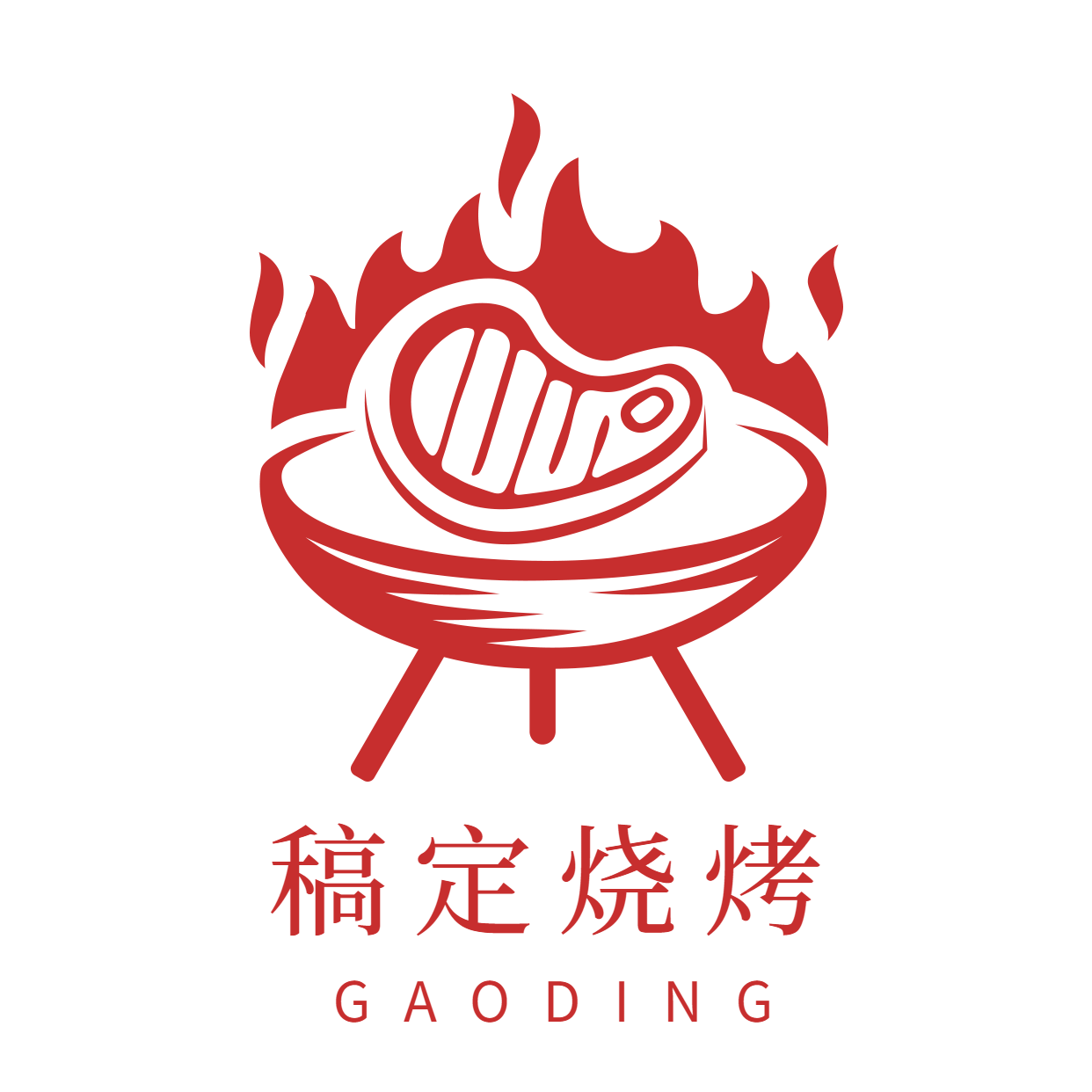 烧烤手绘创意头像Logo预览效果