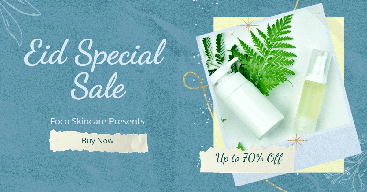 Eid Beauty Skincare Product Discount Sale Ecommerce Banner预览效果