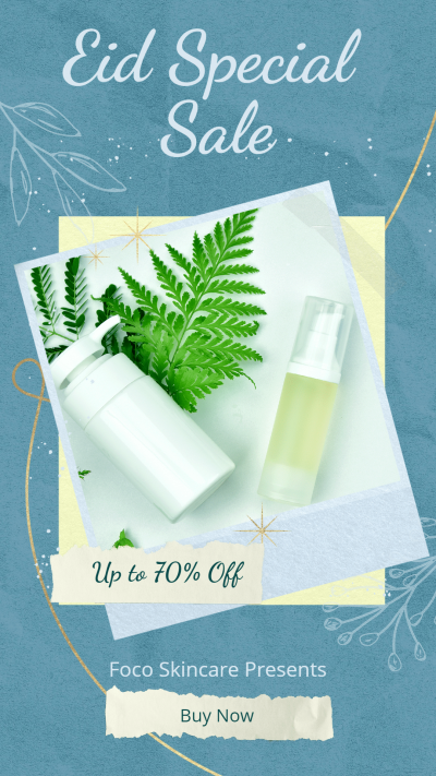 Skincare products eid special sale ecommerce story
