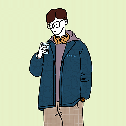 个性潮酷插画男生基友微信头像套系