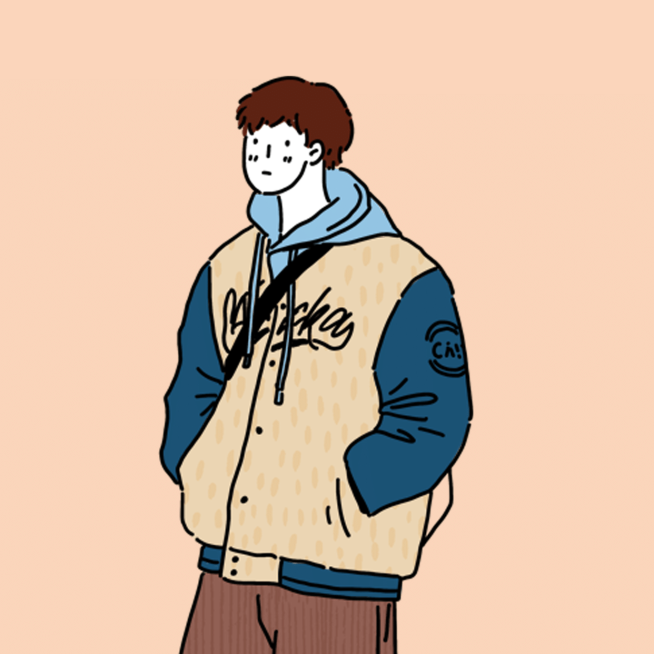 个性潮酷插画男生基友微信头像套系预览效果