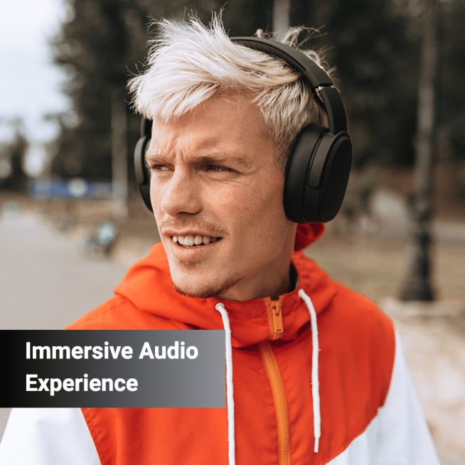 Grey Rectangle Element Simple Fashion Headphone Display Ecommerce Product Image预览效果