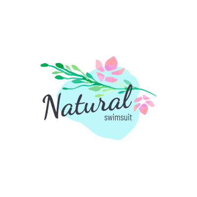 Watercolor Style Natural Swimsuit Logo Image
