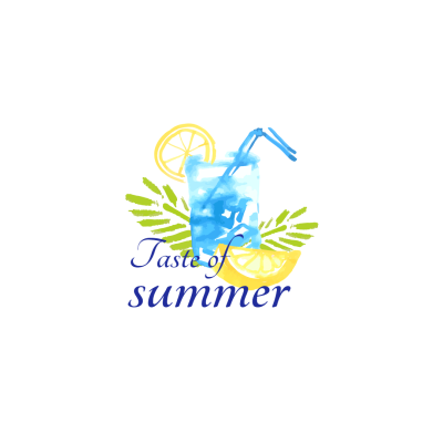 Watercolor Style Taste of Summer Delicacy Logo Image