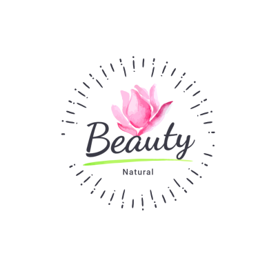 Watercolor Style Beauty Makeup Logo Image