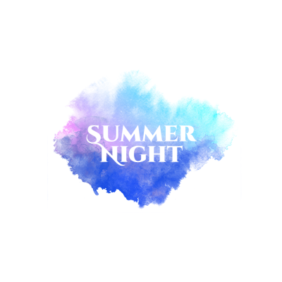 Watercolor Summer Night Delicacy Logo Image