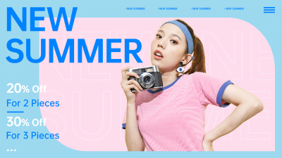 夏上新跨境电商女装海报banner