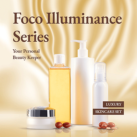 Luxury Style Rectangle Element Skincare Set Display Promotion Ecommerce Product Image