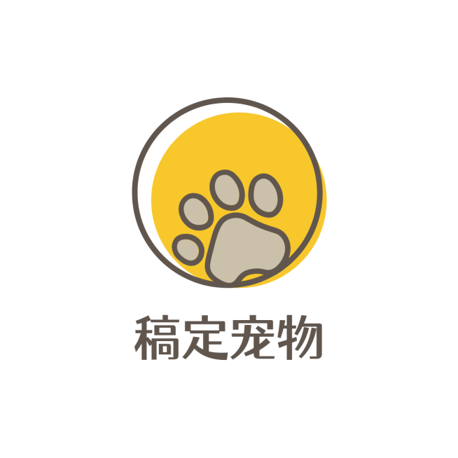 宠物卡通手绘店标头像Logo预览效果