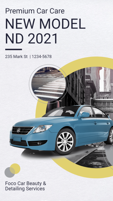 Circle Element Fashion Premium Car Care New Model Ecommerce Story预览效果