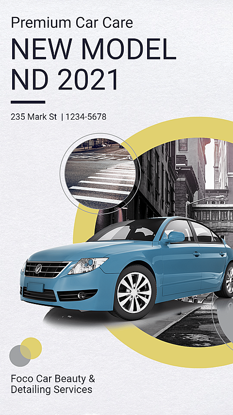 Circle Element Fashion Premium Car Care New Model Ecommerce Story