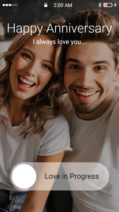 Couple's Anniversary iPhone Incoming Call Simulation Creative Instagram Story