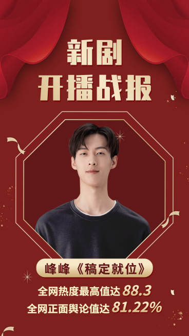 明星新剧开播数据战报喜报预览效果