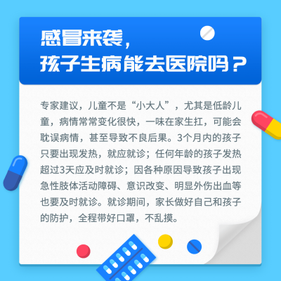 疫情医学育儿知识科普方形海报