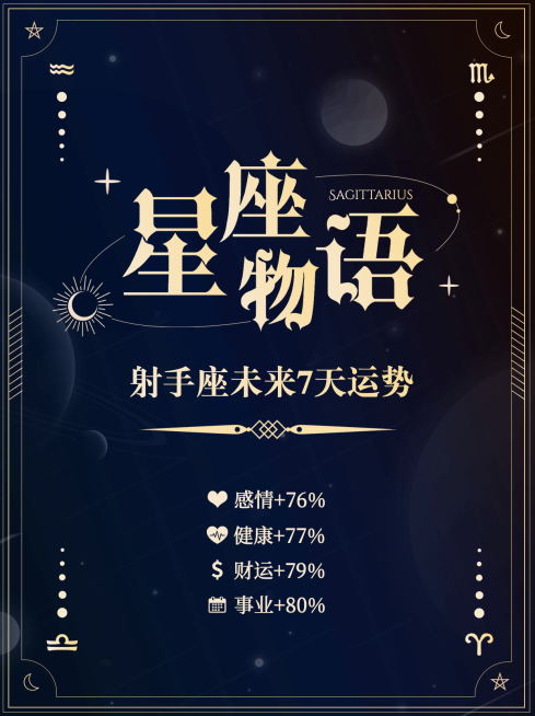 简约星座小红书封面配图预览效果