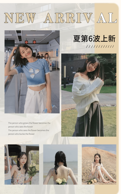 简约夏上新女装海报预览效果