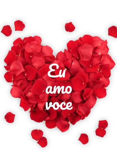 Minimalist Brazil Lover's Day Festival Blessing Love heart Text Card