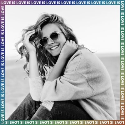 Creative Rainbow Text Surround women's Photos Instagram Post