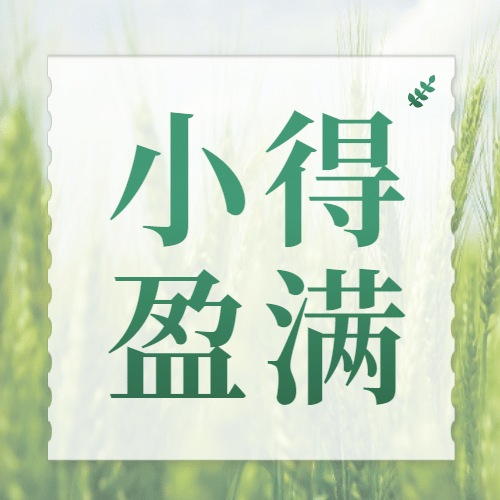 小满节气祝福问候阳光公众号次图、预览效果