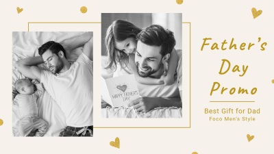 Simple Literary Father's Day Gifts Promo Banner