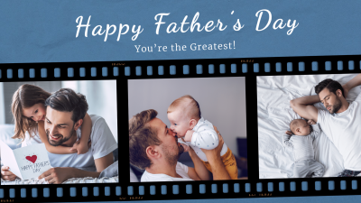 Literary Father's Day Group Polariod Photos Facebook Cover