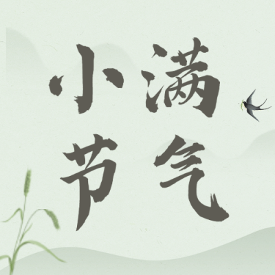 小满节气祝福手绘中国风公众号次图