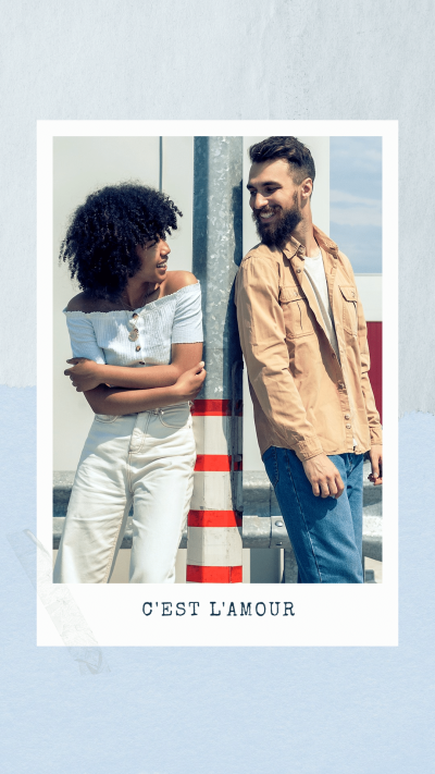 Couples Valentine's Day Minimal Polaroid Style Instagram Story