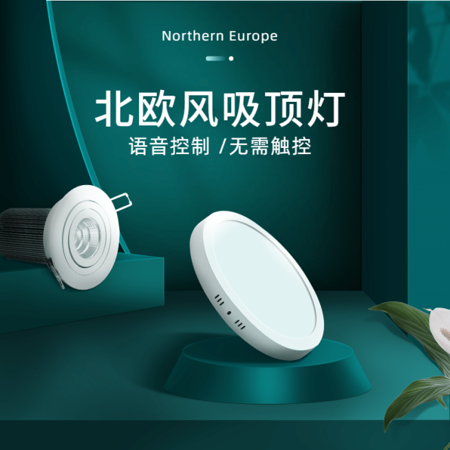 家装灯具吸顶灯直通车主图预览效果