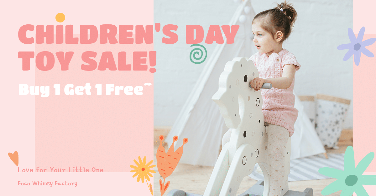 Childern's Day Festival Promotion Ecommerce Banner预览效果