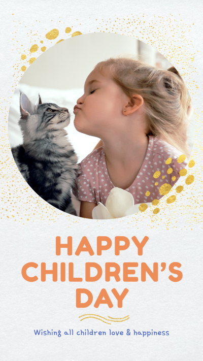 Simple Fashion Children's Day Girls Photo Instagram Story