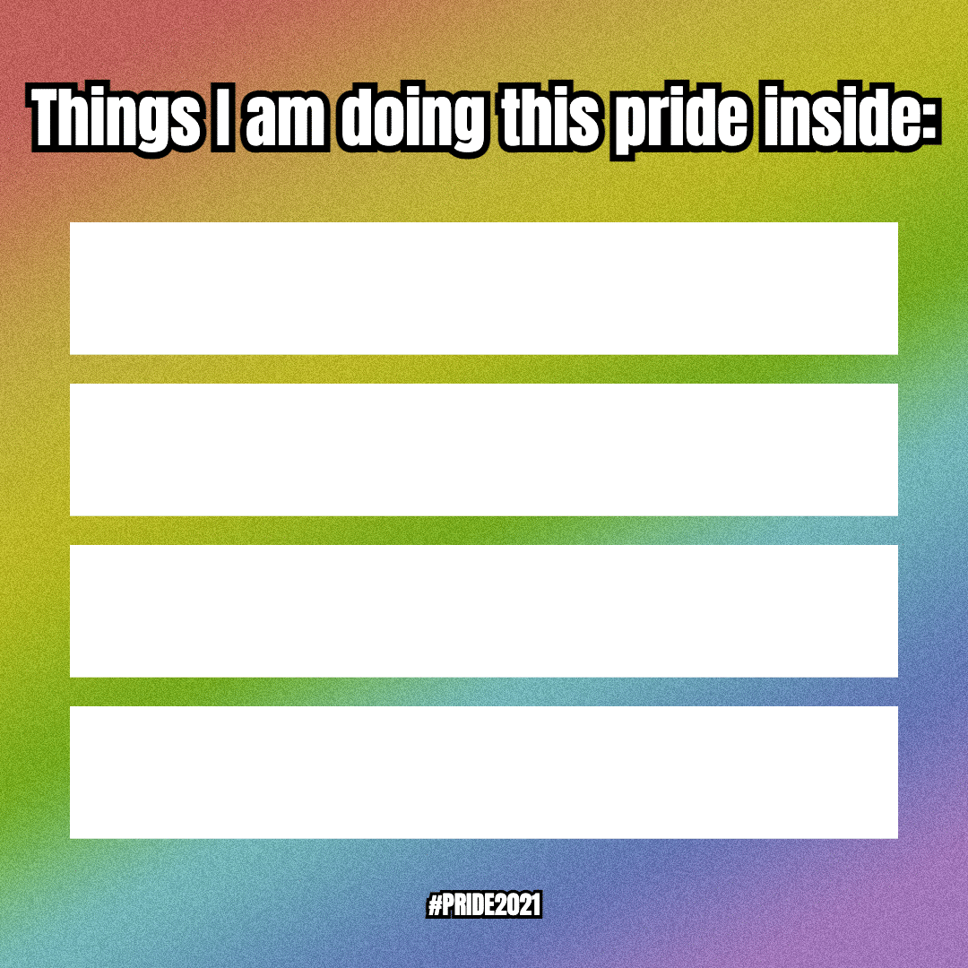 Simple Rainbow Theme Event List Instagram Post