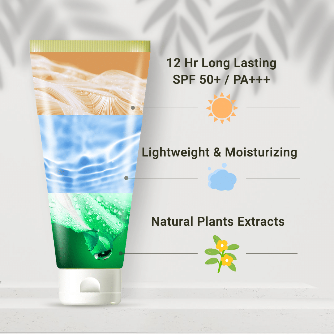 Leaf Shadow Element Fashion Sunscreen Cream Promotion Ecommerce Product Image
