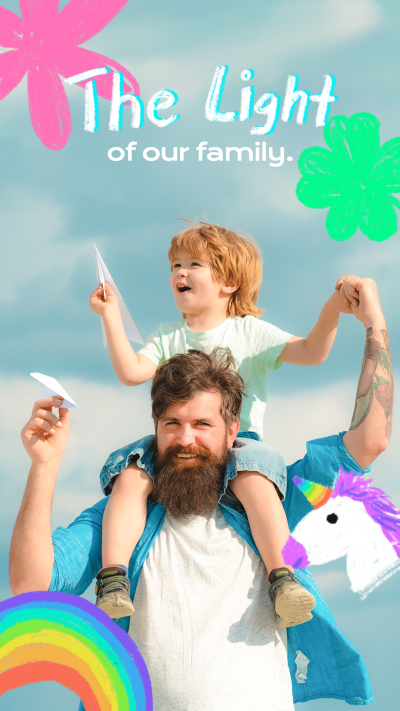 Cute Children's Day Hand Drawn Group Photo Instagram Story