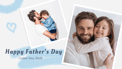 Simple Literary Father's Day Group Photos Display Facebook Cover