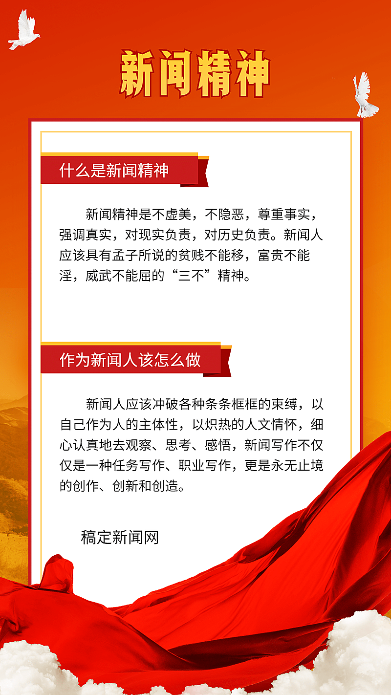 党政新闻精神政务融媒体手机海报