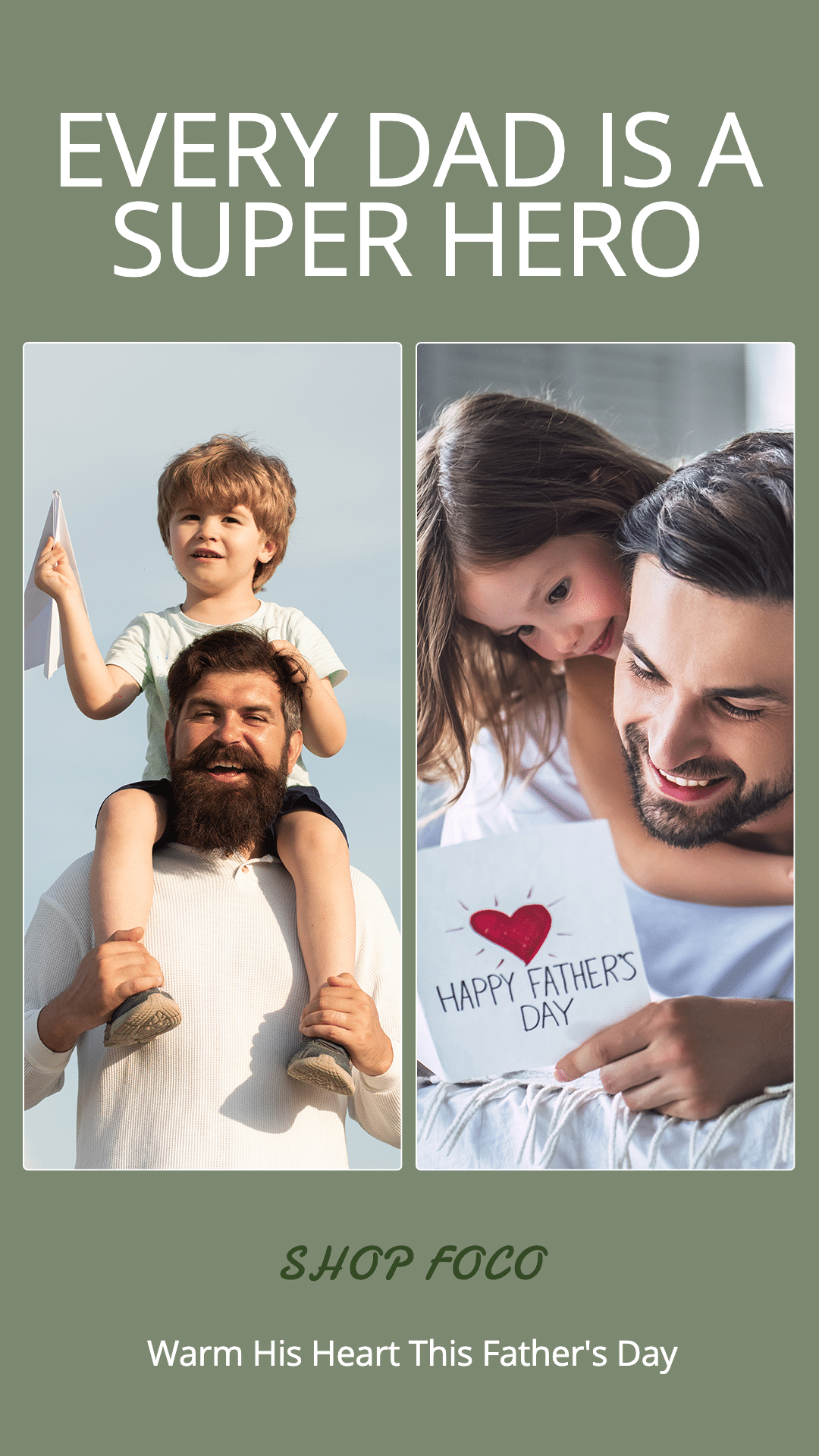 Minimalist Father's Day Festival Promotion Graphic Layout Ecommerce Story