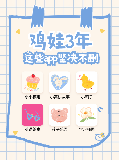 鸡娃app推荐教育笔记小红书封面预览效果