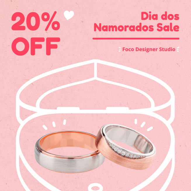 Pink Line Element Brazil Lover's Day Jewelry Discount Ecommerce Story预览效果